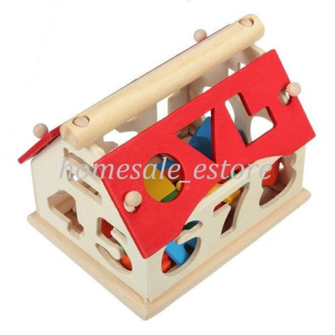 Wooden Digital Building Block House,  Great Educational Toy