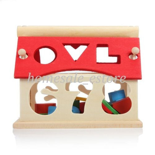 Wooden Digital Building Block House,  Great Educational Toy