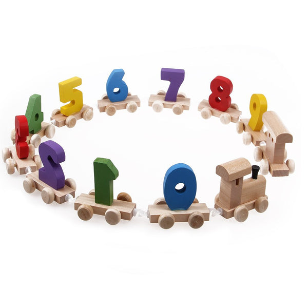 Wooden Numbers Educational Train