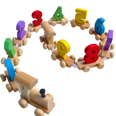 Wooden Numbers Educational Train