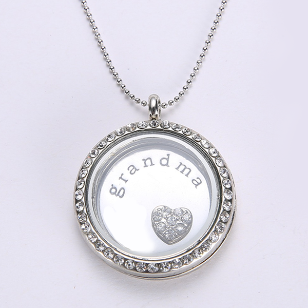 Grandma Locket and Heart Charm