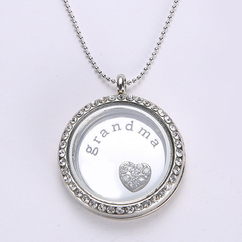 Grandma Locket and Heart Charm