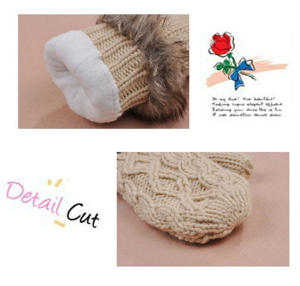 Womens Knitted Mittens (2 for Price of 1)