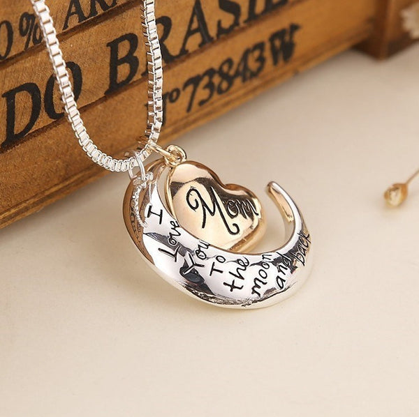 Mothers Day Moon Necklace