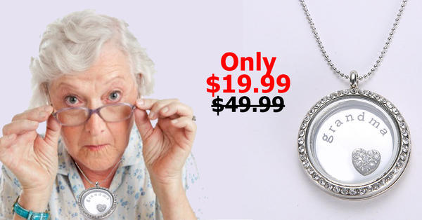 Grandma Locket and Heart Charm